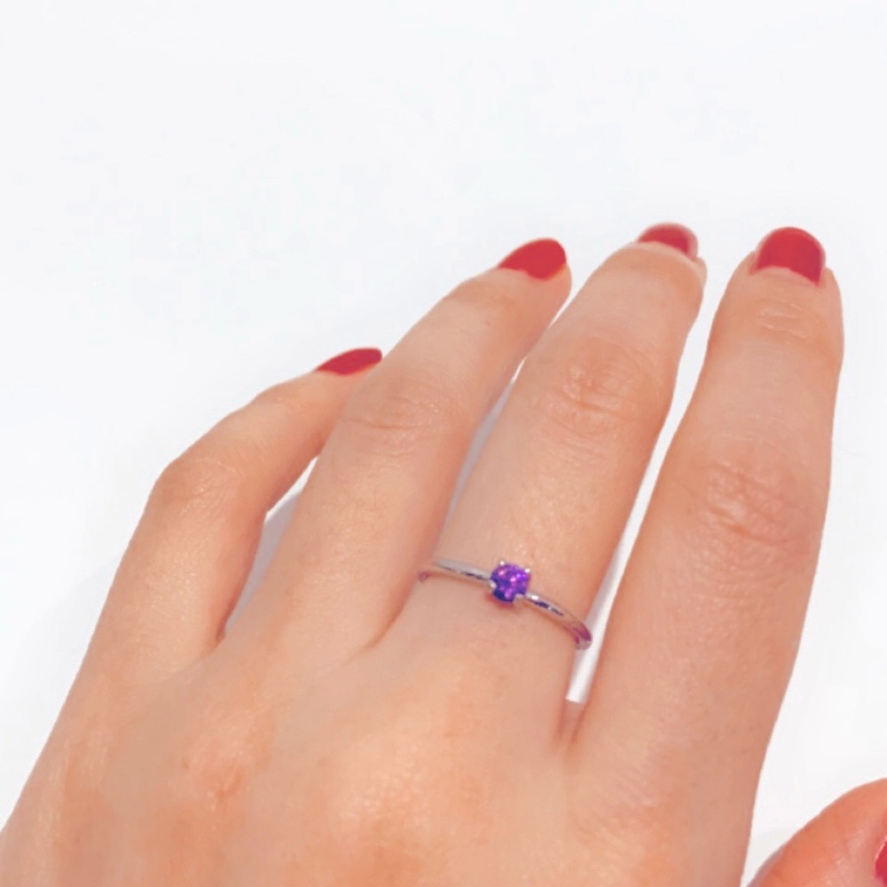 Little Purple CZ Ring